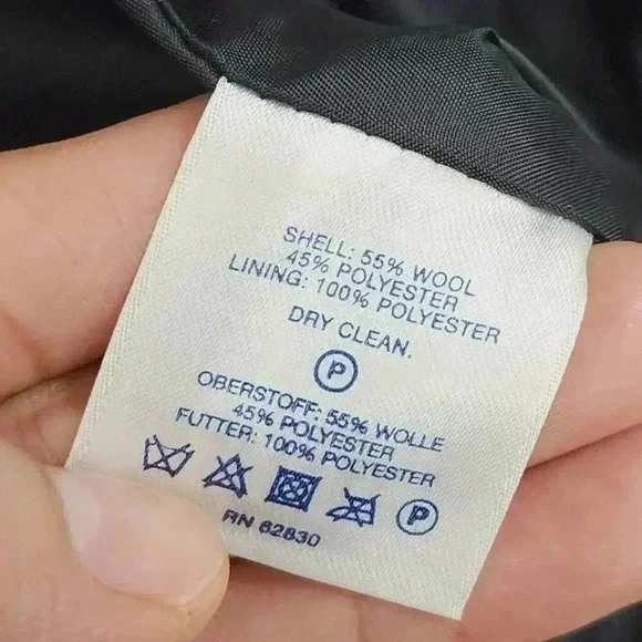 Lands End Womens Wool Blend Zip-Up Jacket Size 14 Gray Mock neck - Picture 5 of 8